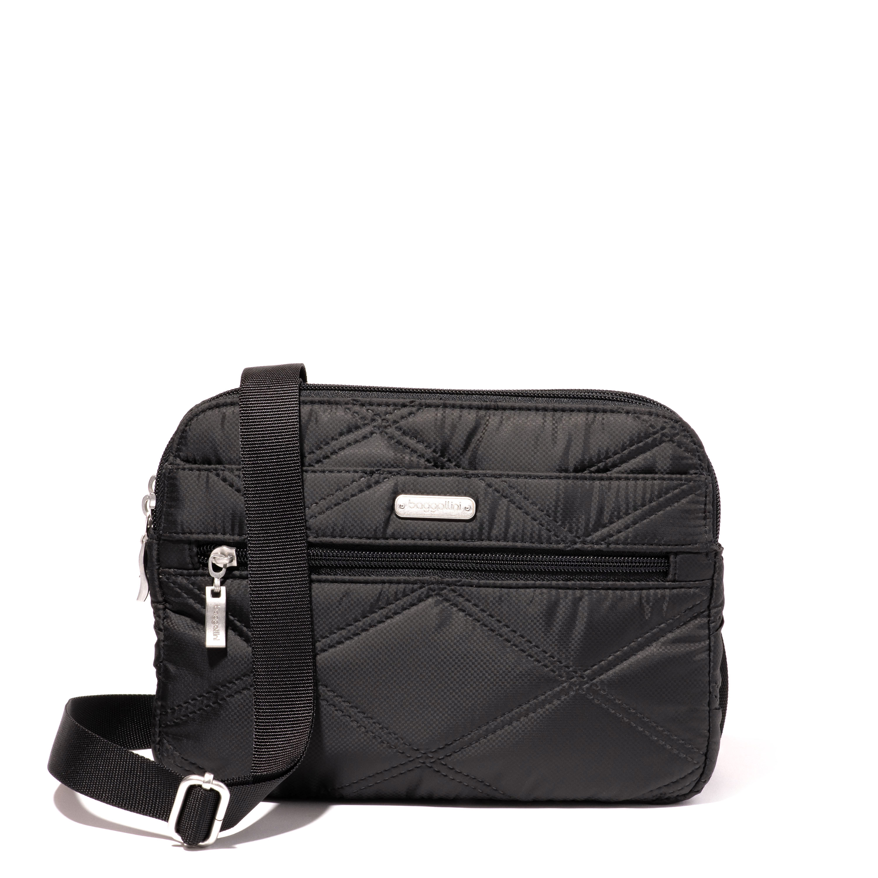 Baggallini Quilted Double Zip Anytime Crossbody — manufacturer gallery