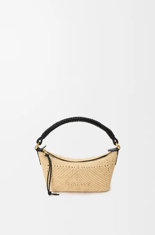 LOEWE Cala mini bag in classic calfskin and raffia — manufacturer gallery