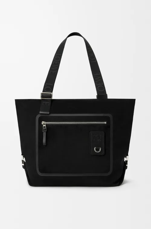 LOEWE Flex zipped tote in canvas and suede — manufacturer gallery