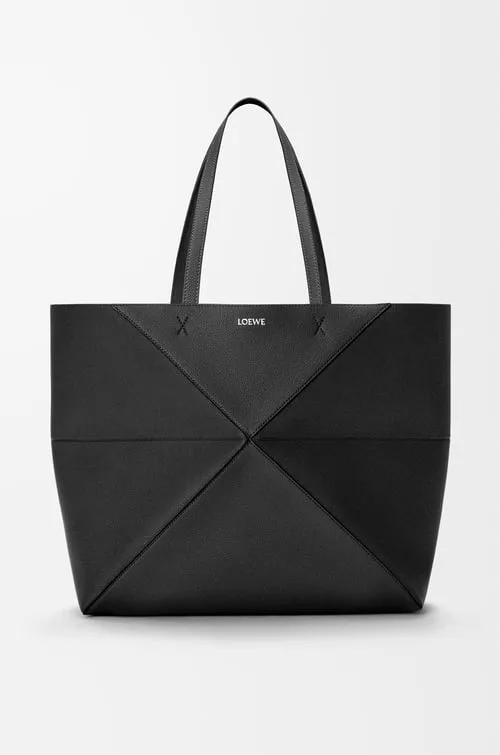 LOEWE Large horizontal Puzzle Fold tote in soft grained calfskin — manufacturer gallery