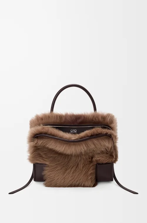 LOEWE Medium Amazona 180 bag in soft calfskin and shearling — manufacturer gallery