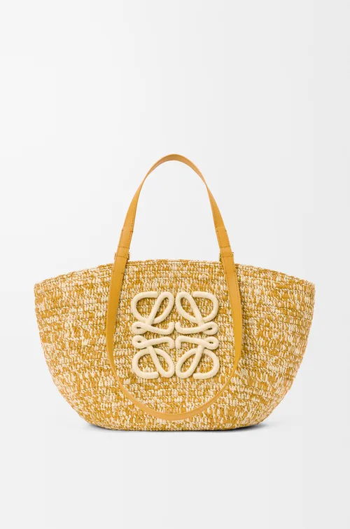 LOEWE Medium Eclipse basket in raffia and calfskin — manufacturer gallery
