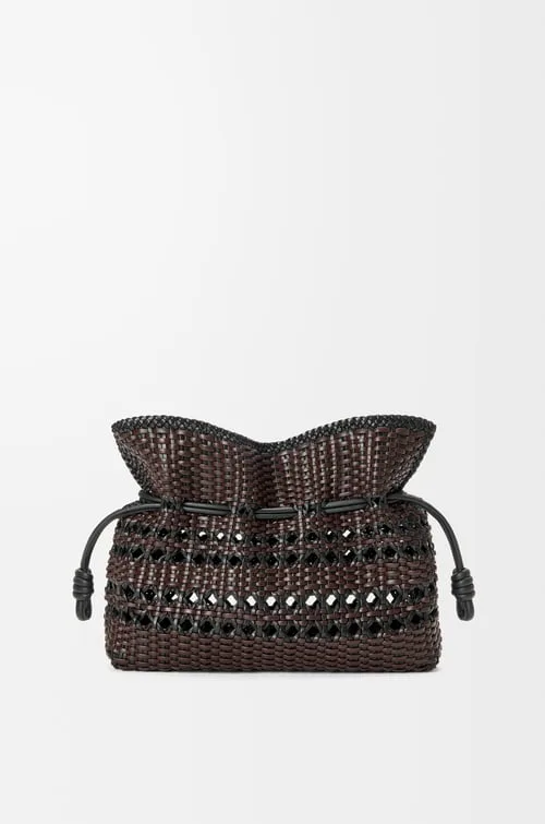 LOEWE Medium Flamenco clutch in woven nappa calfskin — manufacturer gallery