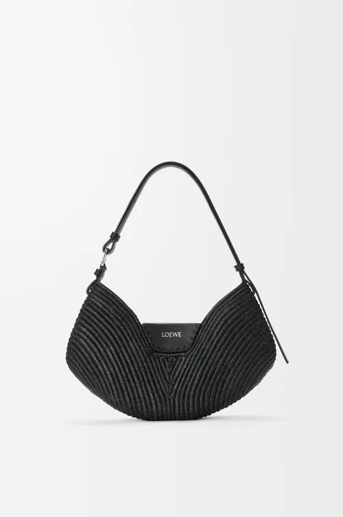 LOEWE Medium Loewe Swing bag in raffia and calfskin — manufacturer gallery