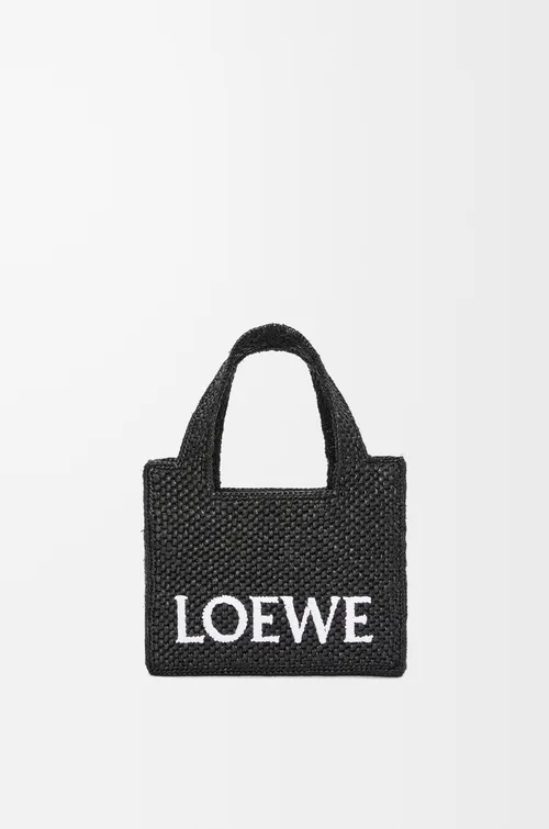 LOEWE Mini LOEWE Font tote in raffia — manufacturer gallery