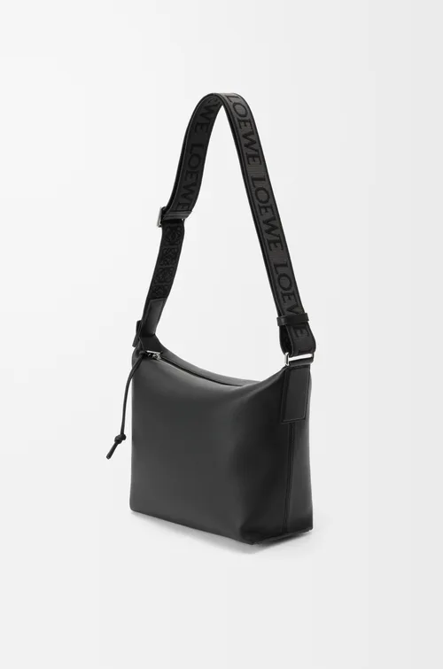 LOEWE Small Cubi crossbody bag in supple smooth calfskin and jacquard — manufacturer gallery