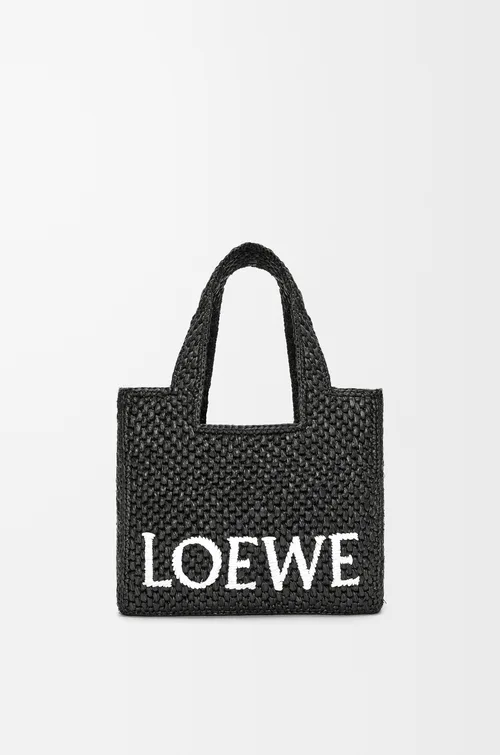 LOEWE Small LOEWE Font tote in raffia — manufacturer gallery