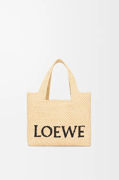 LOEWE Small LOEWE Font tote in raffia — manufacturer gallery