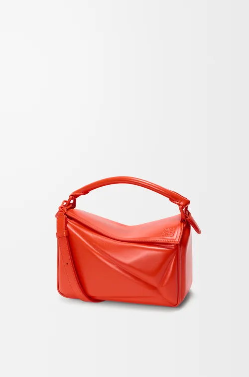 LOEWE Small Puzzle Blown bag in glossy lambskin — manufacturer gallery