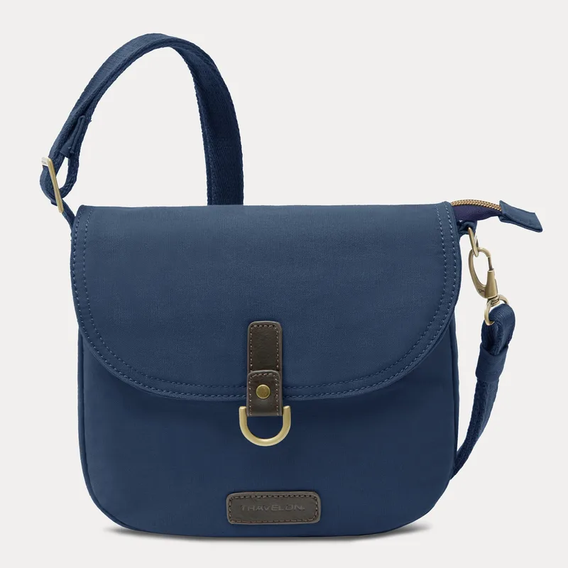 Travelon Anti-Theft Courier Saddle Crossbody — manufacturer gallery
