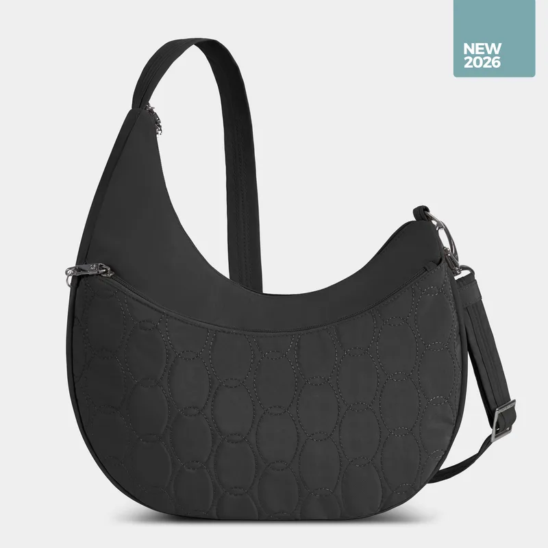 Travelon Runways Anti-Theft Asymmetric Hobo — manufacturer gallery