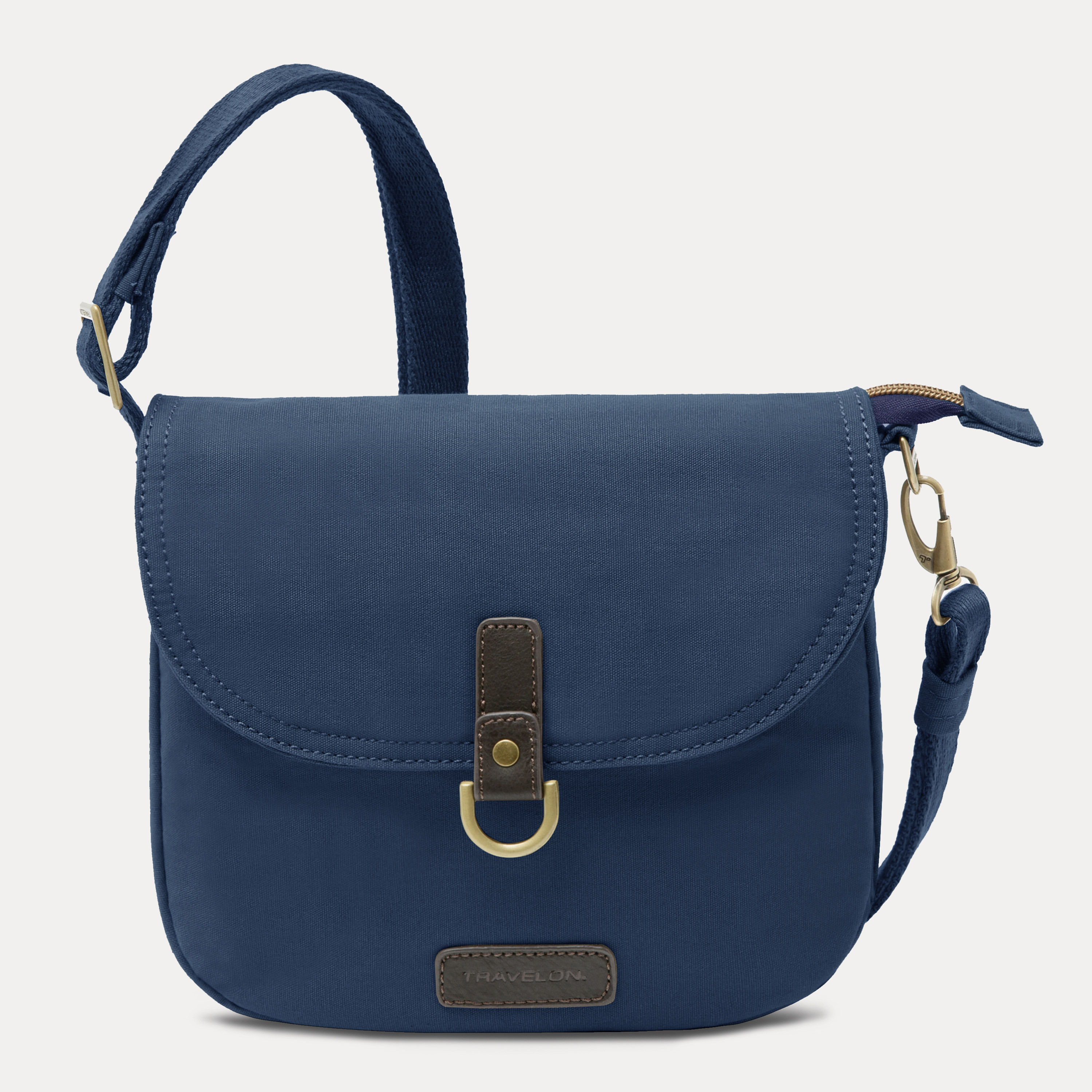 Travelon Anti-Theft Courier Saddle Crossbody — manufacturer gallery
